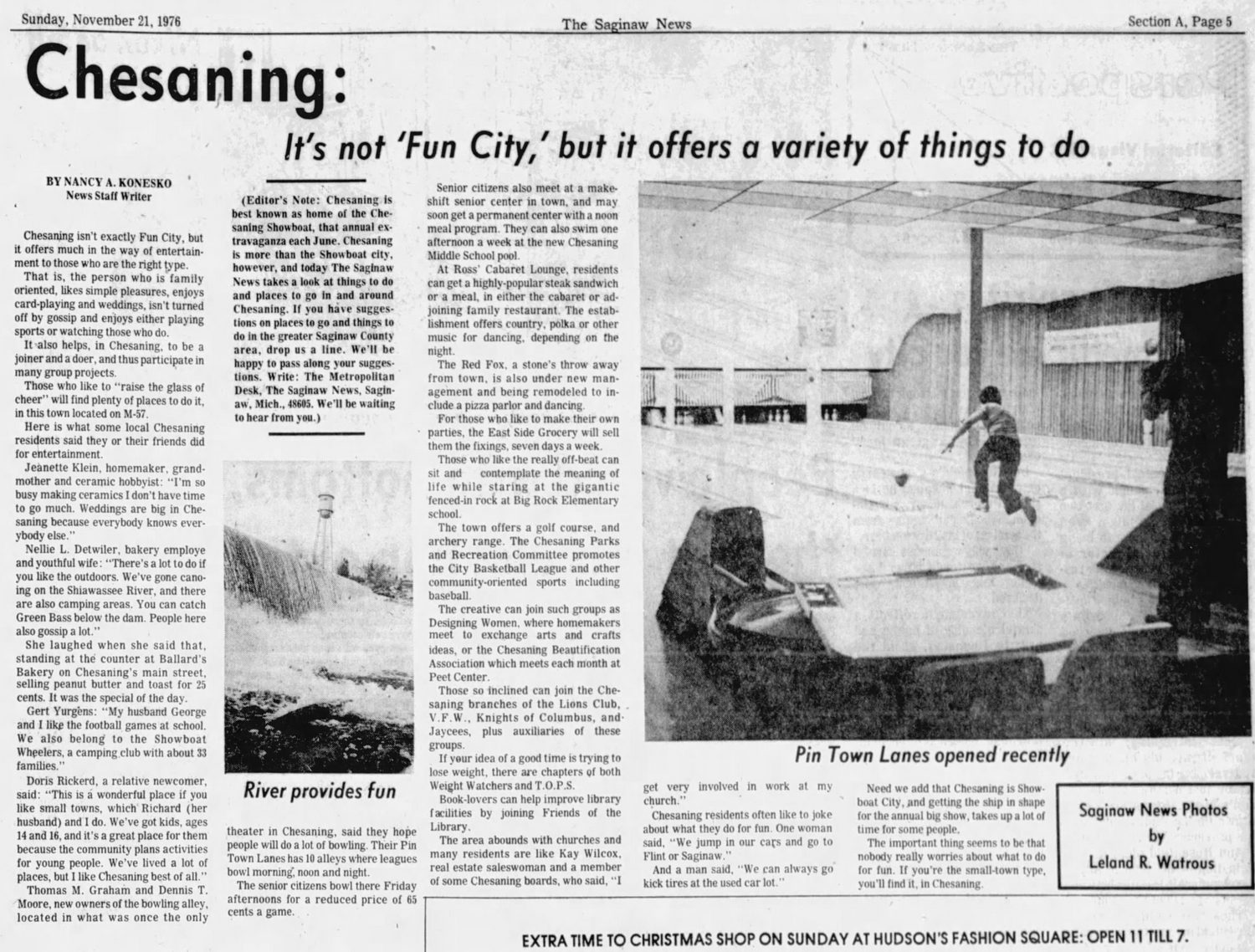 Town Theatre - November 1976 Article On Pin Town Lanes (newer photo)